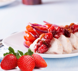 Hähnchenfilet mit Erdbeer-Chutney