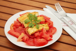 Melonen-Tomaten-Salat
