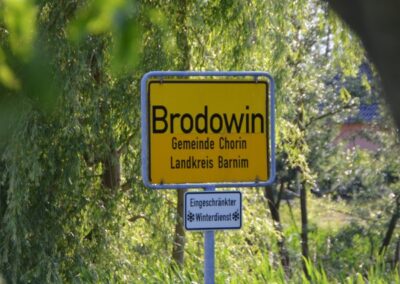 Brodowiner Ortseingangsschild