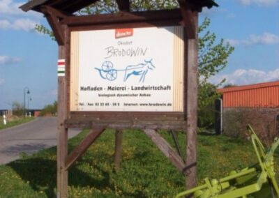 das Brodowiner Unternehmensschild